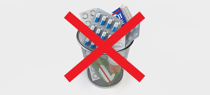 No deseche los medicamentos vencidos​​ 