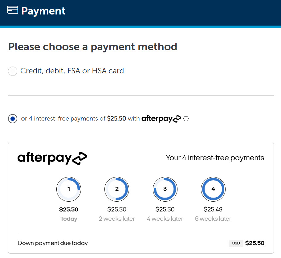 Afterpay Compre medicamentos recetados ahora, pague después