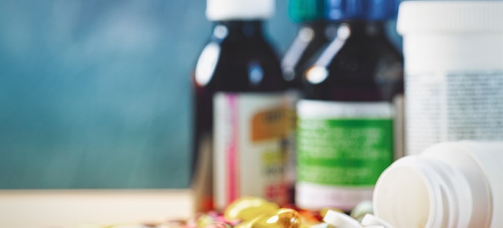 Una foto de medicamentos genéricos de venta sin receta​​  